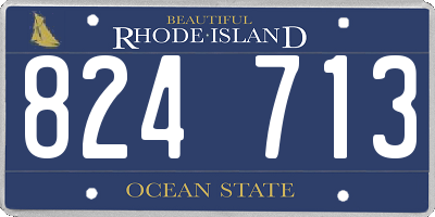 RI license plate 824713