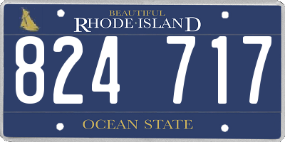 RI license plate 824717