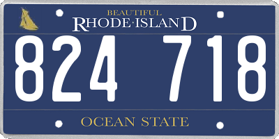 RI license plate 824718