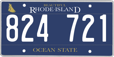 RI license plate 824721