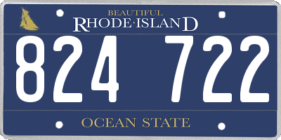 RI license plate 824722