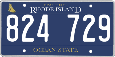 RI license plate 824729