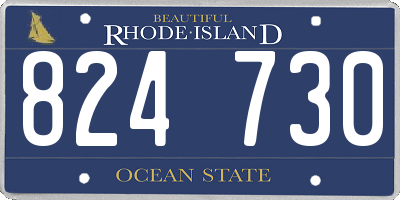 RI license plate 824730