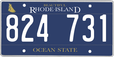 RI license plate 824731