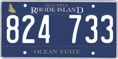 RI license plate 824733