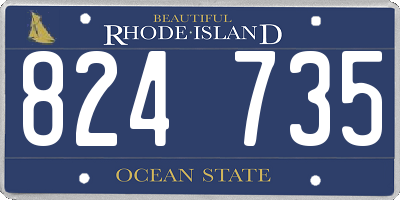RI license plate 824735
