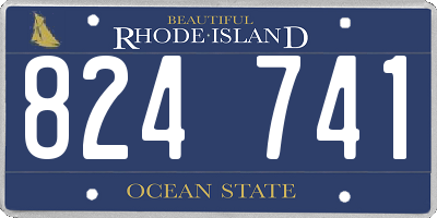 RI license plate 824741