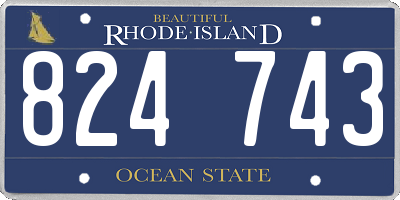 RI license plate 824743