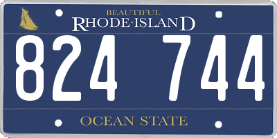 RI license plate 824744