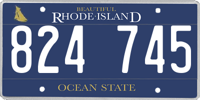 RI license plate 824745