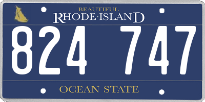 RI license plate 824747