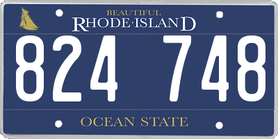 RI license plate 824748