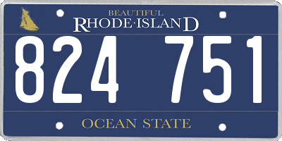 RI license plate 824751
