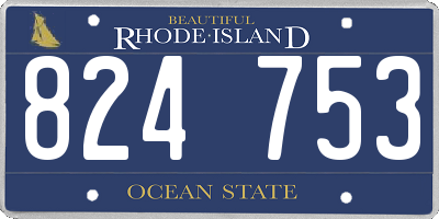 RI license plate 824753