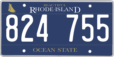 RI license plate 824755