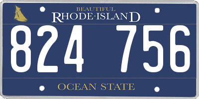 RI license plate 824756