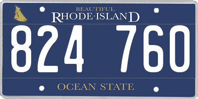 RI license plate 824760