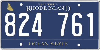 RI license plate 824761