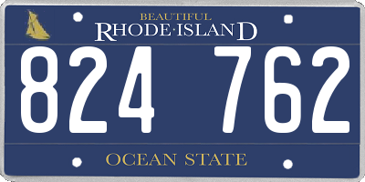 RI license plate 824762