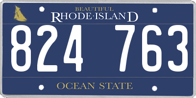 RI license plate 824763