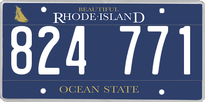 RI license plate 824771