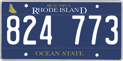 RI license plate 824773