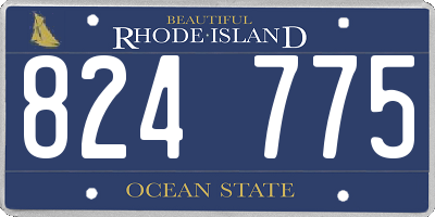 RI license plate 824775