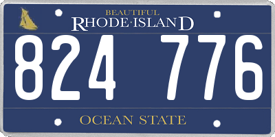 RI license plate 824776