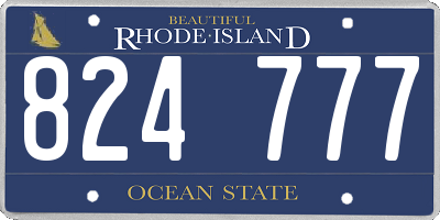 RI license plate 824777