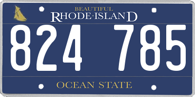 RI license plate 824785