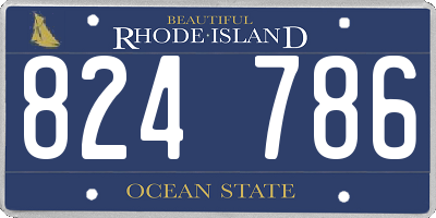 RI license plate 824786