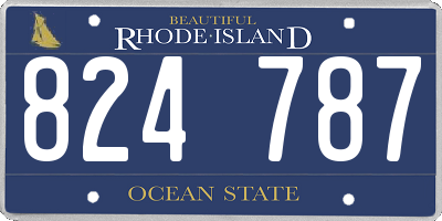 RI license plate 824787