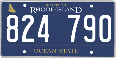 RI license plate 824790