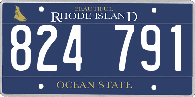 RI license plate 824791