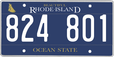 RI license plate 824801