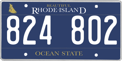 RI license plate 824802