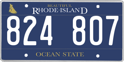 RI license plate 824807
