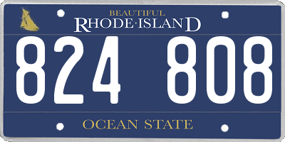 RI license plate 824808