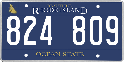 RI license plate 824809