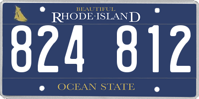 RI license plate 824812
