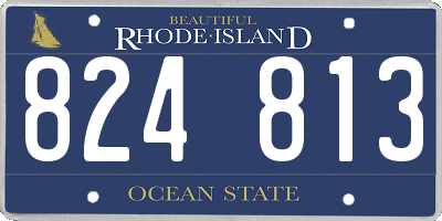 RI license plate 824813
