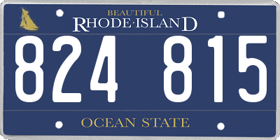 RI license plate 824815