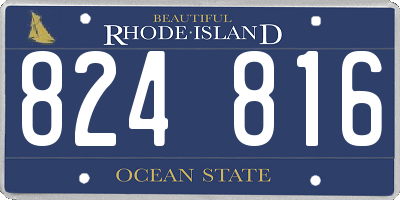 RI license plate 824816