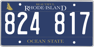 RI license plate 824817