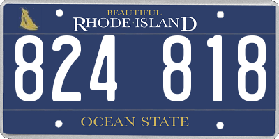 RI license plate 824818