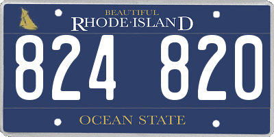 RI license plate 824820