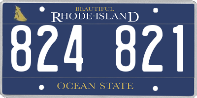 RI license plate 824821