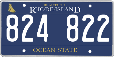 RI license plate 824822