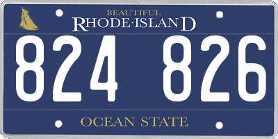 RI license plate 824826