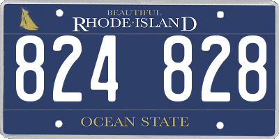RI license plate 824828